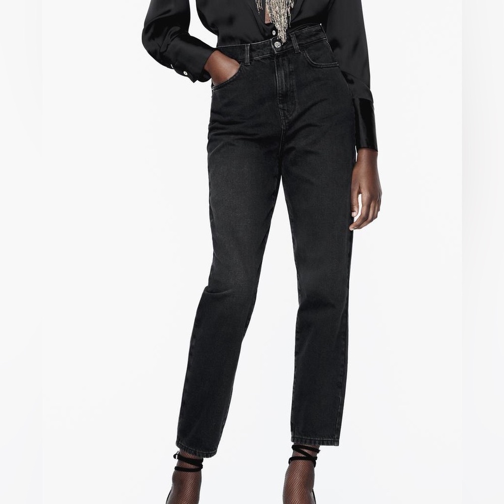 ZARA black mom jeans